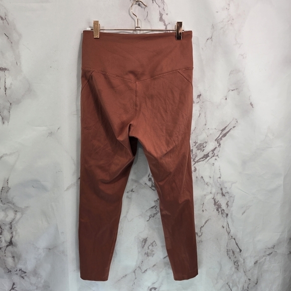 Girlfriend Collective Leggings Womens Medium Terracotta Clay Antler Crop 7/8 - Picture 5 of 11